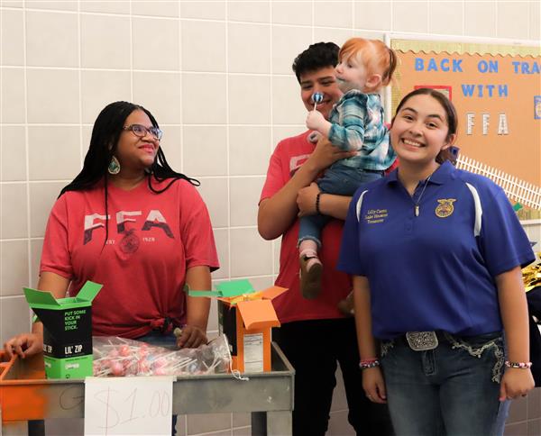 Photo of students at open house